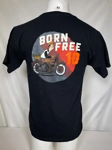 Loser Machine x Born Free 10 Motorcycle Show Black T-Shirt Men's MEDIUM - Picture 1 of 9