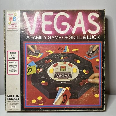 Vtg VEGAS Boardgame-A Family Game of Skill & Luck-1973 Milton Bradley - Image 1 of 4