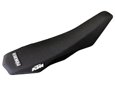 2012-2018 KTM 690 Enduro R Seat Cover by Enjoy Mfg ALL BLACK w/ LOGO #235 - Image 1 of 4