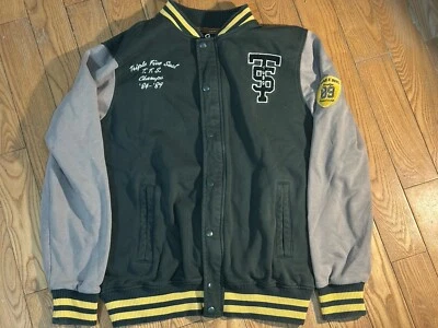555 Soul Triple Five Champs 89 XXL Varcity Letterman Chaqueta Cremallera Completa + Botón Foto 1 de 4