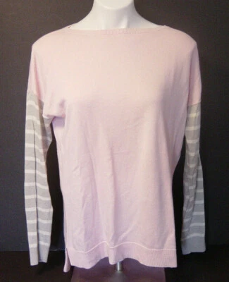 Suéter Para Mujer American Living Mediano Rosa Gris Blanco Rayas Algodón Modal Usado en Excelente Condición Foto 1 de 4