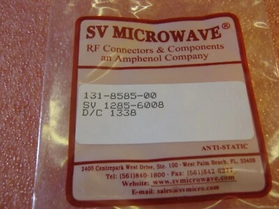 Conector RF Microondas SV 1285-6008 (ahora Amphenol) Foto 1 de 4