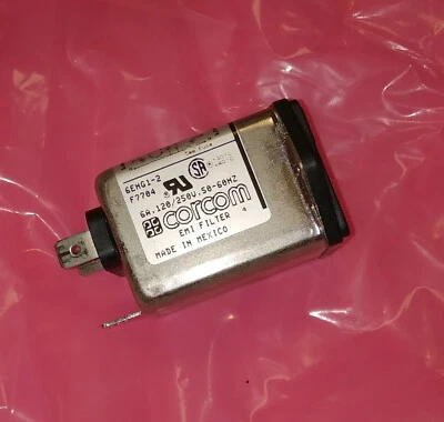 CORCOM 6EHG1-2 Power Entry Module RCPT IEC320-C14 PNL 6A EMI FILTER - Image 1 of 3