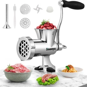 Meat Grinder Manual Stainless Steel Compact Meat Mincer Sausage Stuffer Hand-... - Picture 1 of 9