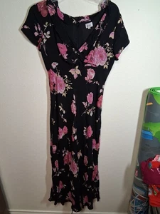VTG Mimi Maternity Maxi Dress Floral Cottage Boho Church Business Causal Small - Picture 1 of 8