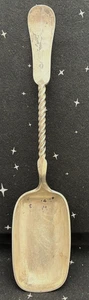 ANT. Silver Serving Spoon Emartinsen Flensburg 0750 Twisted Handle 108.9 Gm 1882 - Picture 1 of 10