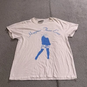 Billie Eilish Shirt Adult Medium White 2022-23 The World Tour Happier Than Ever - Picture 1 of 11