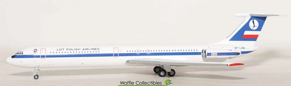 1:400 Phoenix Models LOT Polish Airlines IL-62 SP-LAB 91745 PH412030 Airplane - Image 1 of 1