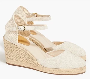 J. Crew Espadrille wedge sandals- Gold  Sz7.5 New In Box MSRP: $128 - Picture 1 of 11