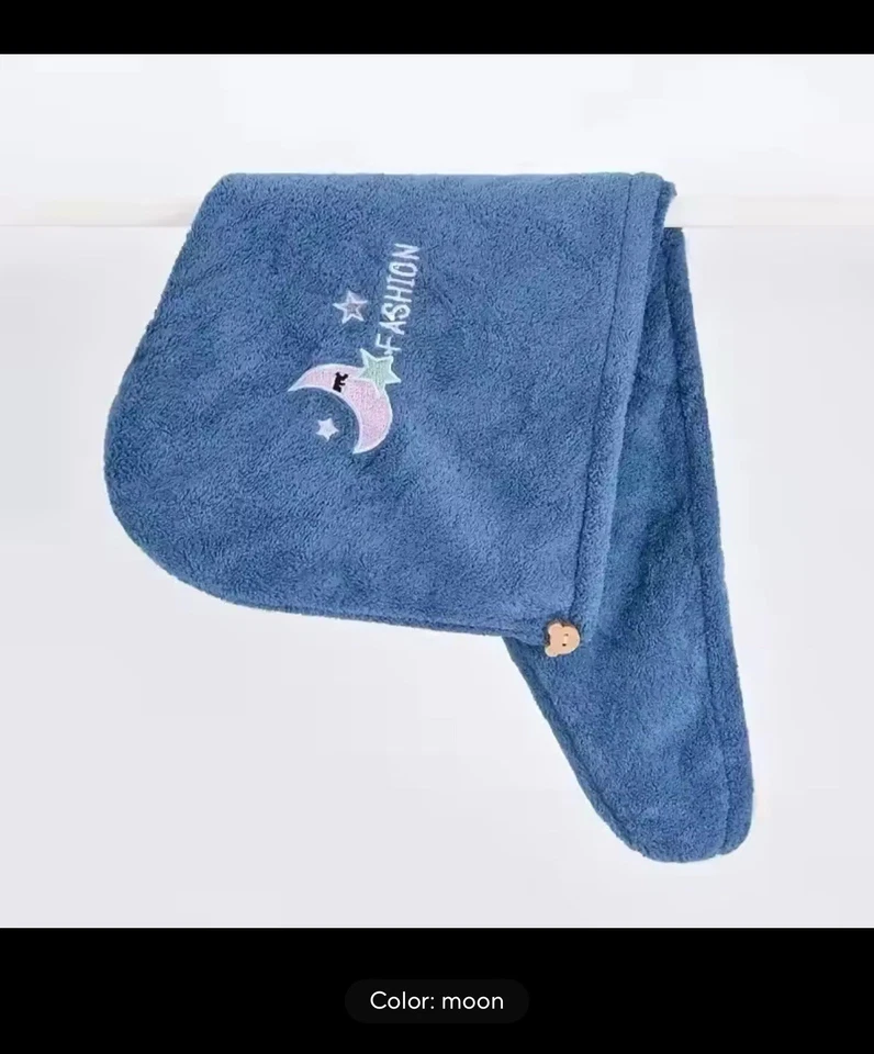 Nueva toalla para el cabello 2025, sombrero para el cabello de secado rápido, toallas para la cabeza para mujeres, linda toalla para el cabello para niñas Foto 1 de 4