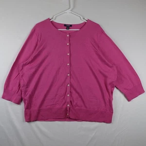 Chaps Cardigan Sweater Womens 3X Button Front Lightweight NWT Top Plus Size - Picture 1 of 15