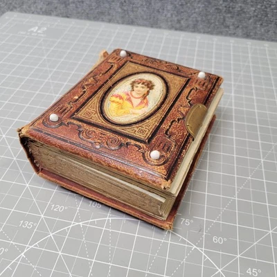 Vintage 1800s Photo Album 43 Photos Tintypes CDV Cabinet Cards NY Berlin Antique - Image 1 of 4