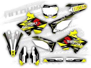 Suzuki RM 2001 - 2008 con Polisport RESTYLE plástico set gráfico de NitroMX - Imagen 1 de 1