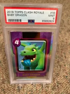 Tarjeta Topps Clash Royale EPIC 2018 Baby Dragon PSA 9 muy baja población - Imagen 1 de 2