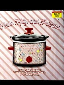 Hello Kitty And Friends 2 Quart- 3 Setting Pink Hearts Slow Cooker - Picture 1 of 6