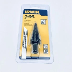 IRWIN UNIBIT 10234, 3/16" - 7/8" BROCA ESCALONADA DE ACERO DE ALTA VELOCIDAD, HECHA EN EE. UU. - Imagen 1 de 5