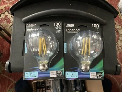 Feit Electric acre G25 E26 (Medium) Filament LED Bulb Daylight 100 Watt LOT 2 Ne - Image 1 of 4