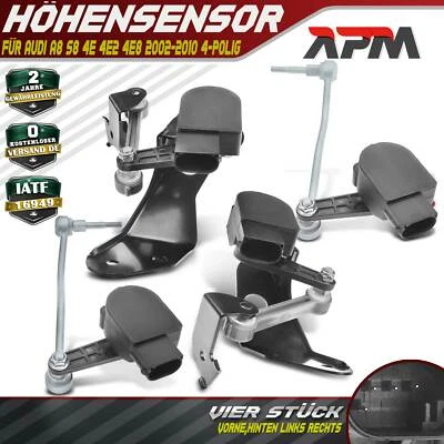 4x Höhensensor Niveauregulierung für Audi A8 4E2 4E8 VW Phaeton 3.0 3.2 6.0 - Bild 1 von 4