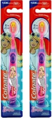 Colgate Kids Barbie Toothbrush, Extra Soft with Tongue Cleaner - 1 Pc (Pack of 2 - Image 1 of 3