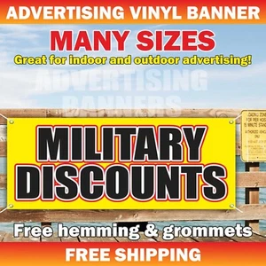 MILITARY DISCOUNT Advertising Banner Vinyl Mesh Sign clearance holiday sale - Picture 1 of 5