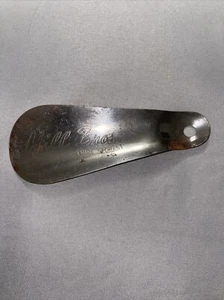 Vintage HILL BROTHERS "Schuhe der Qualität" Metall Schuhlöffel - Bild 1 von 4