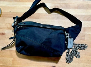 Faith Connexion Leather & Canvas Belt Bag w/Wallet Chain - Picture 1 of 9