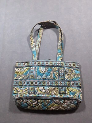 Vera Bradley Lunch Tote Shoulder Bag Blue Paisley Casual Everyday Basic - Image 1 of 4