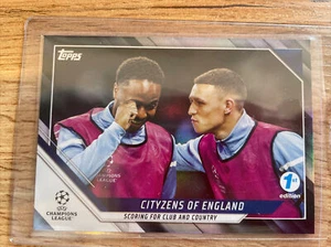 Topps UCL 1st Edition Cityzens England /10 Foden Black Refractor numbered soccer - Bild 1 von 2