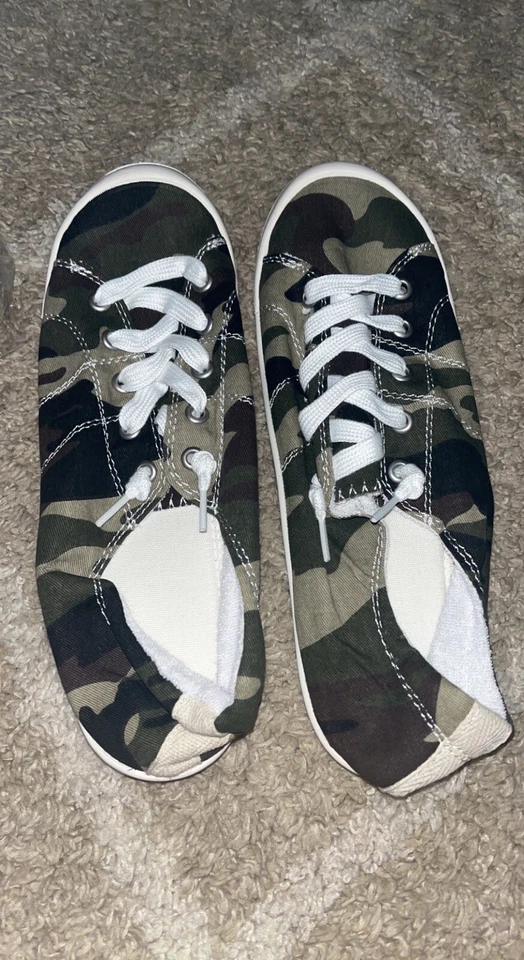 Nuevos zapatos clásicos de lona con cordones informales deportivos cómodos para mujer Foto 1 de 1