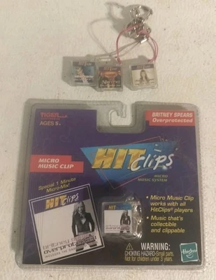 3 Used Tiger Hit Clips Micro Music One Clip Britney Spears "Over Protected " New - Image 1 of 4
