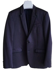 BURBERRY LONDON Men's 40R Grosgrain Trimmed Purplish-Black Evening Jacket - Picture 1 of 5