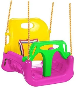  Kids Swing Seat, 3 in 1 Toddler Swing Chair Secure Swing Seat Detachable Pink - Picture 1 of 7