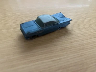 LESNEY Nº 57B Matchbox Chevrolet Impala Azul Oscuro Base Gris Neumáticos Ventanas Transparentes Foto 1 de 4