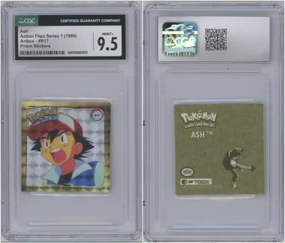 Ash 1999 Action Flipz Series 1 Prism Sticker #R17 - CGC MINT+ 9.5 - POP ONLY 1 - Image 1 of 3