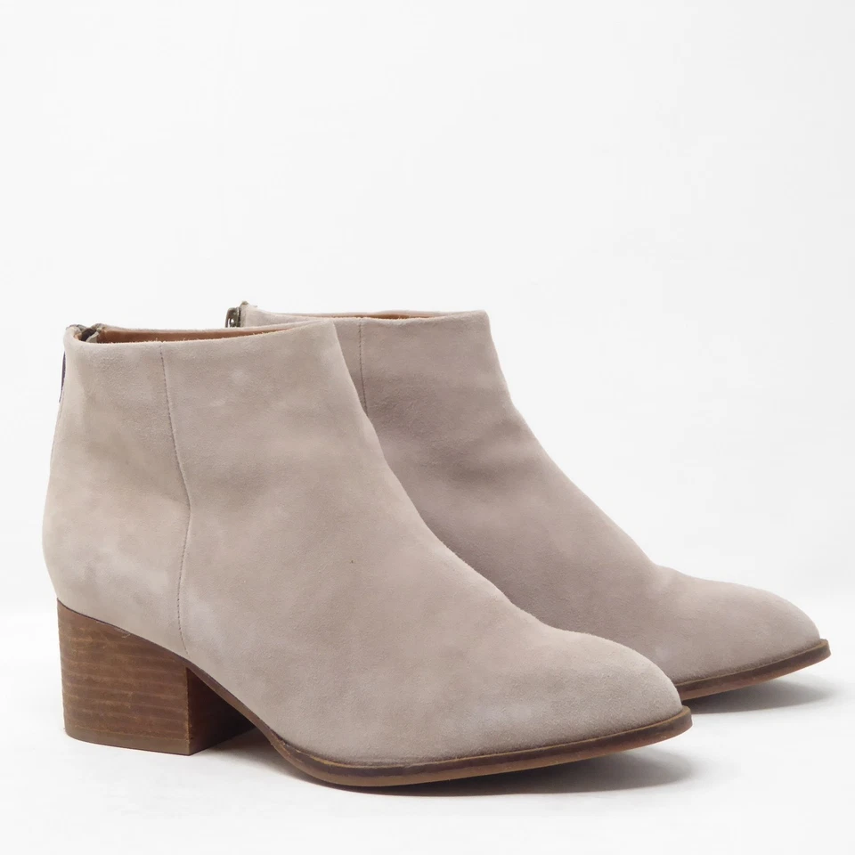 Botas al Tobillo Seychelles Floodplain Gamuza Cuero Beige Talla 6.5 Tacón Bloque Foto 1 de 4