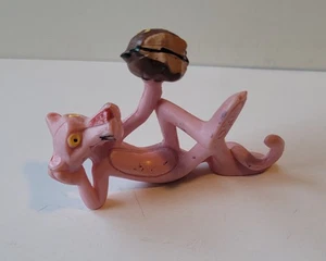 PINK PANTHER 2.25" Cartoon Character PVC FIGURE holding Hamburger vintage 1995 - Picture 1 of 6