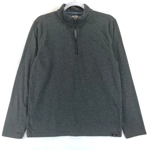 Suéter Pullover Faherty Para Hombre M 1/4 Cremallera Gris Mezcla Algodón Manga Larga Pullover - Imagen 1 de 8