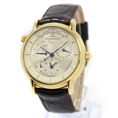 Jaeger-Lecoultre Master Geographic 169,1,92 38 mm esfera plateada oro amarillo de 18 quilates Foto 1 de 4