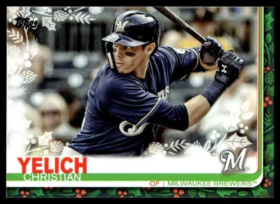 2019 Topps Holiday Baseball #HW72 - Christian Yelich - Image 1 of 2