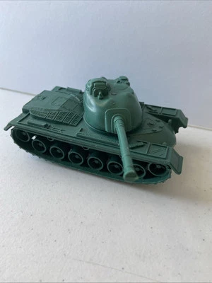 Vintage 1960s Green Plastic M48 Patton Tank Army Military Vehicle Toy Tim Mee - Image 1 of 4