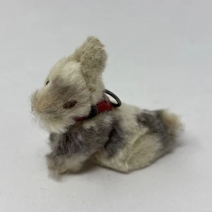Vintage Echtfell Hund / Kaninchen 2" Mini Figur USZ Made in Germany - Bild 1 von 7