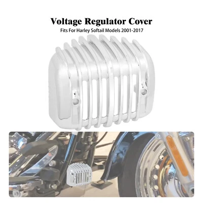 Chrome Voltage Regulator Fairing Cover For Harley Softail Fat Boy Breakout 01-17 - Image 1 of 4