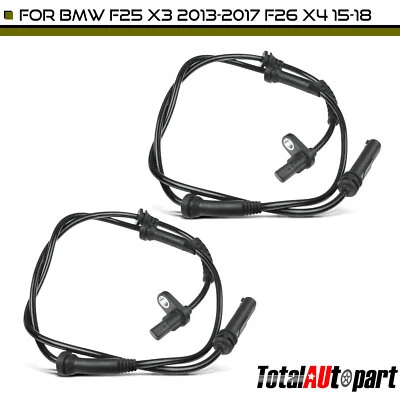 Sensor de velocidad de rueda ABS de 2 piezas para BMW X3 F25 2013-2017 X4 F26 15-18 delantero derecho y derecho Foto 1 de 4