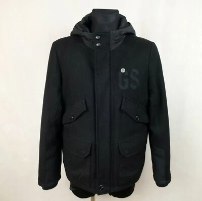 G-STAR MENS WOOL PADDED JACKET SWITEK MIX HOODED JKT size L - Image 1 of 4