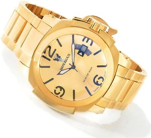 Imperious IMP1017 Men's Man of War Gold-Tone Swiss Made SW200 Automatic 18K - Picture 1 of 9