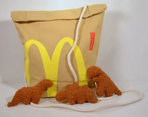 McDonald's Happy Meal Bag Cartera Pollo Nugget Dino Peluche Llavero Regalo Único - Imagen 1 de 8