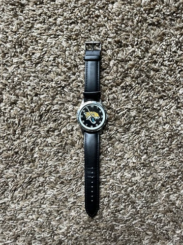 Jacksonville Jaguars Sparo Classic Men's Sports Watch Black Leather Band Cover