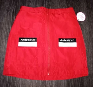 Girls justice zip sport skirt w/built in shorts size 6 new red - Picture 1 of 3