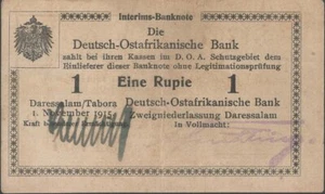 GERMAN EAST AFRICA BANKNOTES - CHOOSE FROM DROP DOWN MENU - Picture 1 of 21
