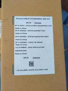 New Dell Precision McCave Cable Management Arm Kit Server Rack Kit DP/N 035D0N - Picture 1 of 2